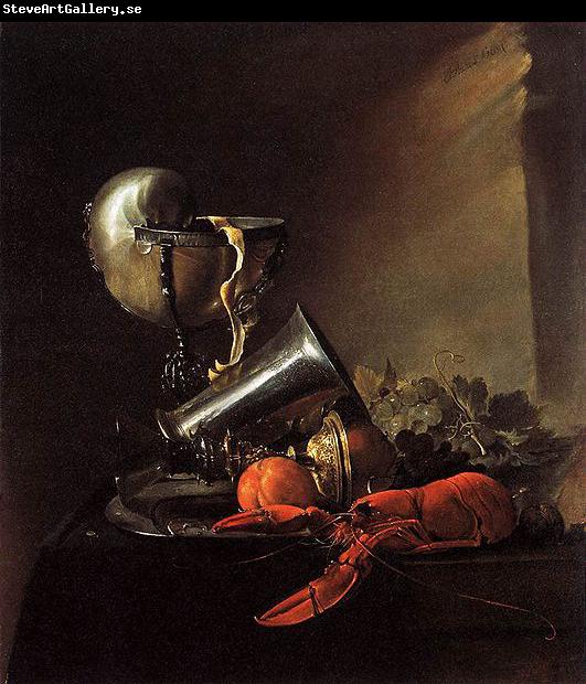 Jan Davidsz. de Heem Still Life with Lobster and Nautilus Cup (1634) by Jan Davidszoon de Heem Staatsgalerie Stuttgart